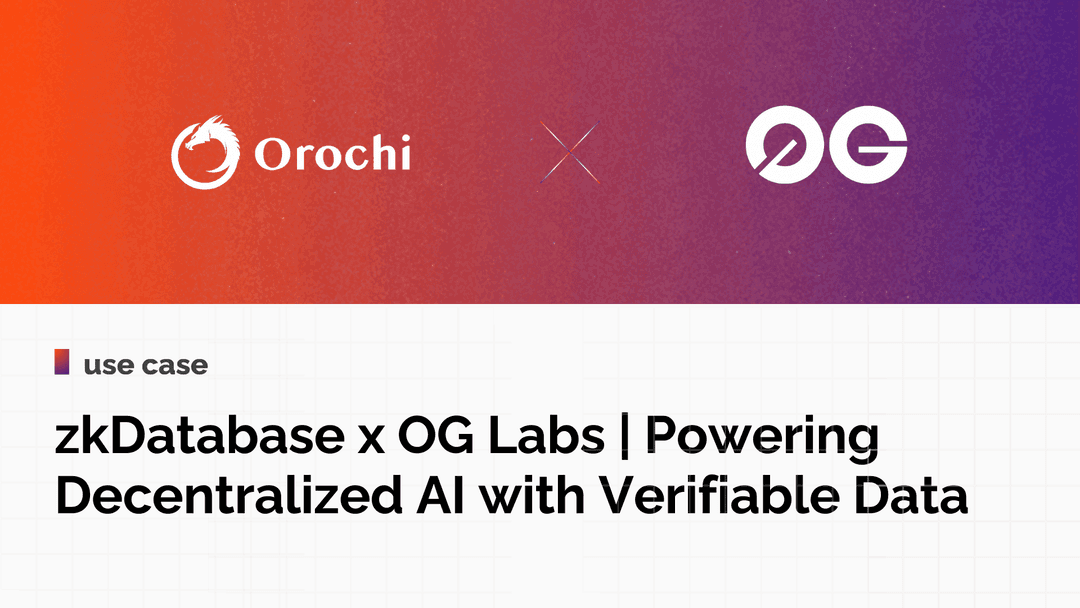 zkDatabase x OG Labs: Powering Decentralized AI with Verifiable Data